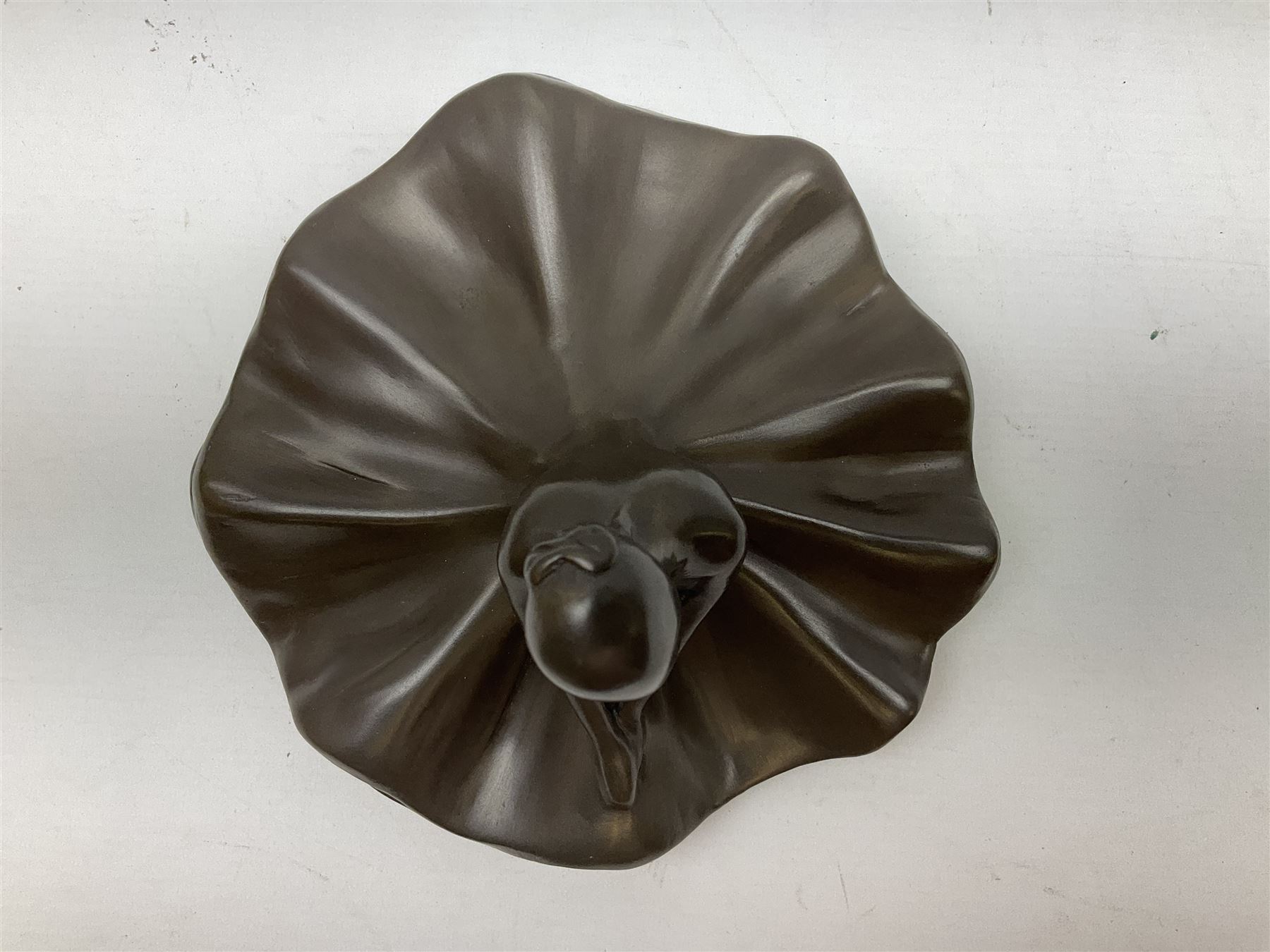 Heredities bronzed figure by Laura Lain, modelled as a seated ballet dancer, H14.5cm