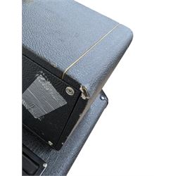 Marshall 1987X 50 watt plexi guitar amplifier head with master volume modification (screwdriver control on back), together with a Marshall 1960 4 x 12 speaker cabinet on casters, head H25cm, W65cm, cab H83cm, W76cm