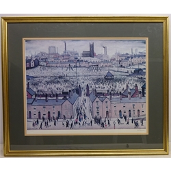  Laurence Stephen Lowry RA (Northern British 1887-1976): Britain at Play, limited edition coloured lithograph signed in pencil with Fine Art Guild blind stamp numbered FLD, 47cm x 61cm DDS - Artist's resale rights may apply to this lot   