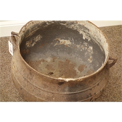 19th century iron cooking cauldron, D41cm  