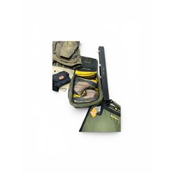 Barbour jacket, together with another jacket, Clyde Valley Gillet, Vision boots and Wychwood shoe box and bag  