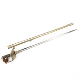 George V British infantry officers sword, made by Rob Mole & Sons Birmingham, the 82cm etc...