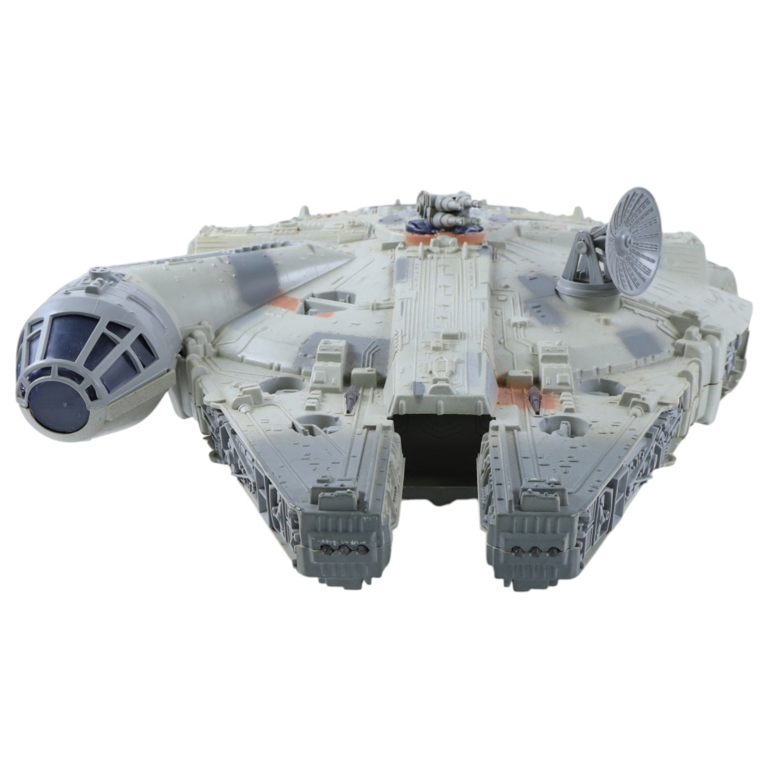 Two Star Wars Millennium Falcon models, comprising Kenner Power of the Force and a custom painted example, largest L72cm