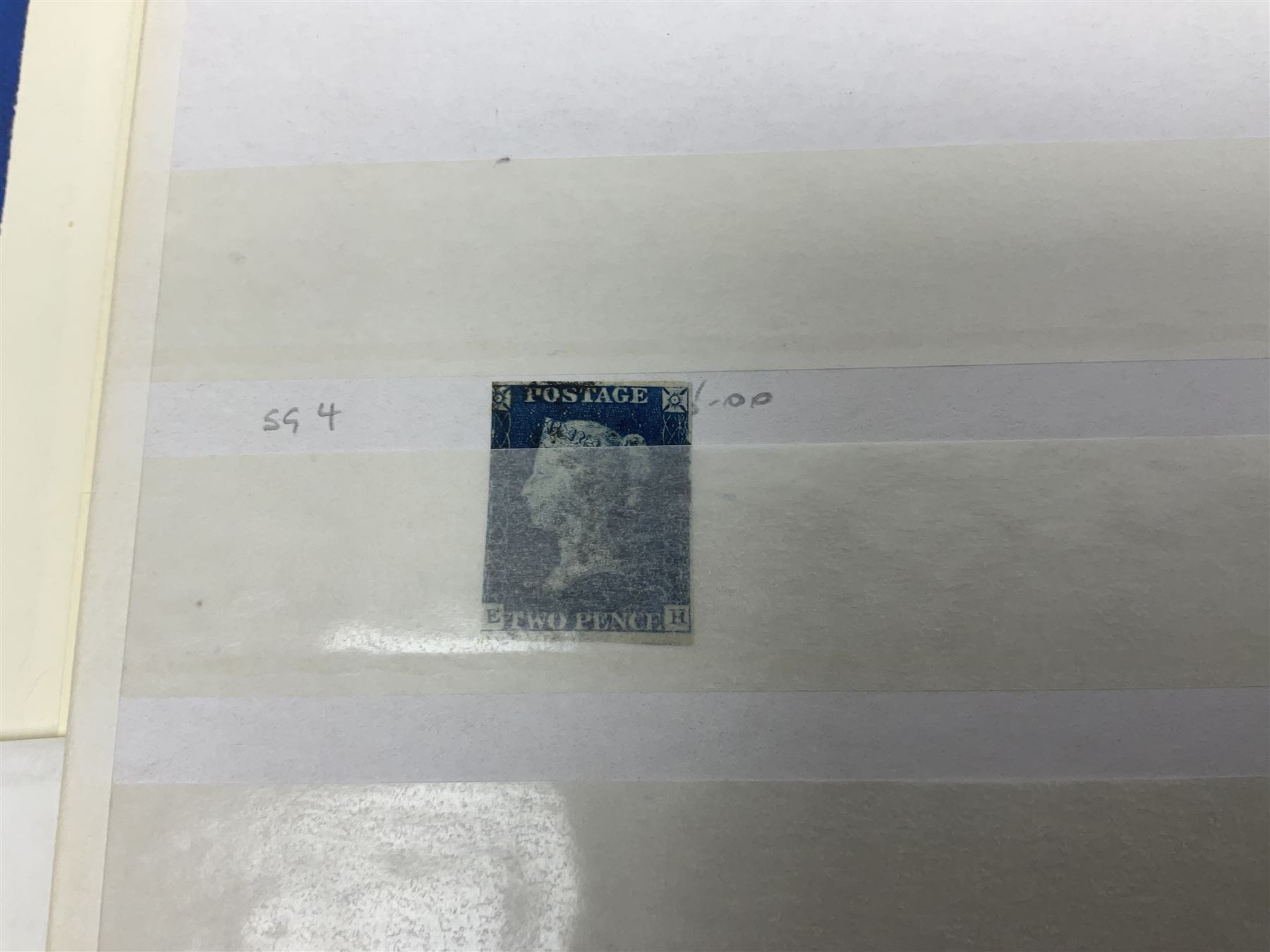 Mostly Great British Queen Victoria stamps, including penny black with black MX cancel, 1840 two pence blue with black cancel, imperf penny reds singles and pairs, perf penny reds stars and plates, various postmarks or cancels, penny reds on pieces or covers, halfpenny 'bantams', other QV issues with some higher values etc, housed in a blue stockbook