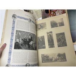 Pair of Zenith 8x40 Field binoculars together with Agfa camera with Silette lens, both in cases, and quantity of commemorative newspaper ephemera to include The Illustrated London News Record of the Glorious Reign of Queen Victoria
