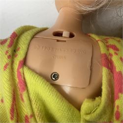 Pelham Puppet - Tyrolean Girl in yellow box; three 'A' Team action figures; clockwork plastic Mickey Mouse figure; and seven various fashion dolls (12)