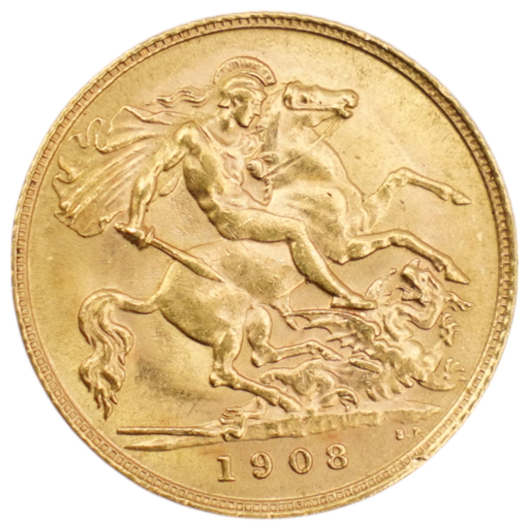 King Edward VII 1908 gold half sovereign coin