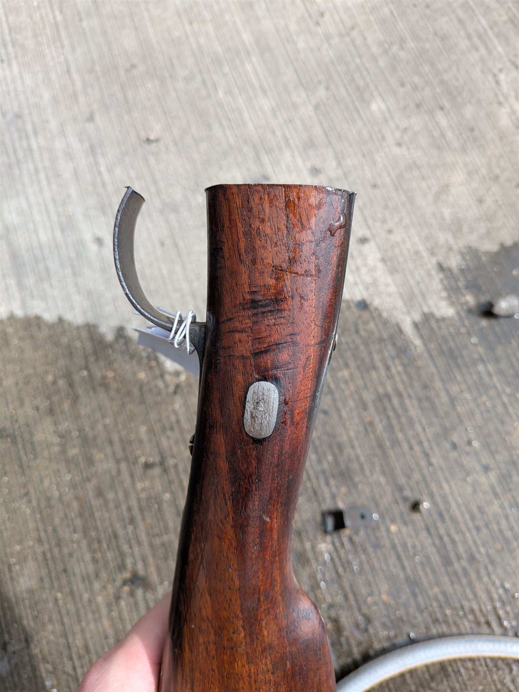 19th century Belgian Gras 12-bore (from 11-bore) bolt-action single barrel shotgun with 80cm barrel No.G85345 L127cm overall. Deactivated to early specification so requires re-deactivation to modern standards RFD ONLY - Disposed 25.06.25 - Notified 24.07.25