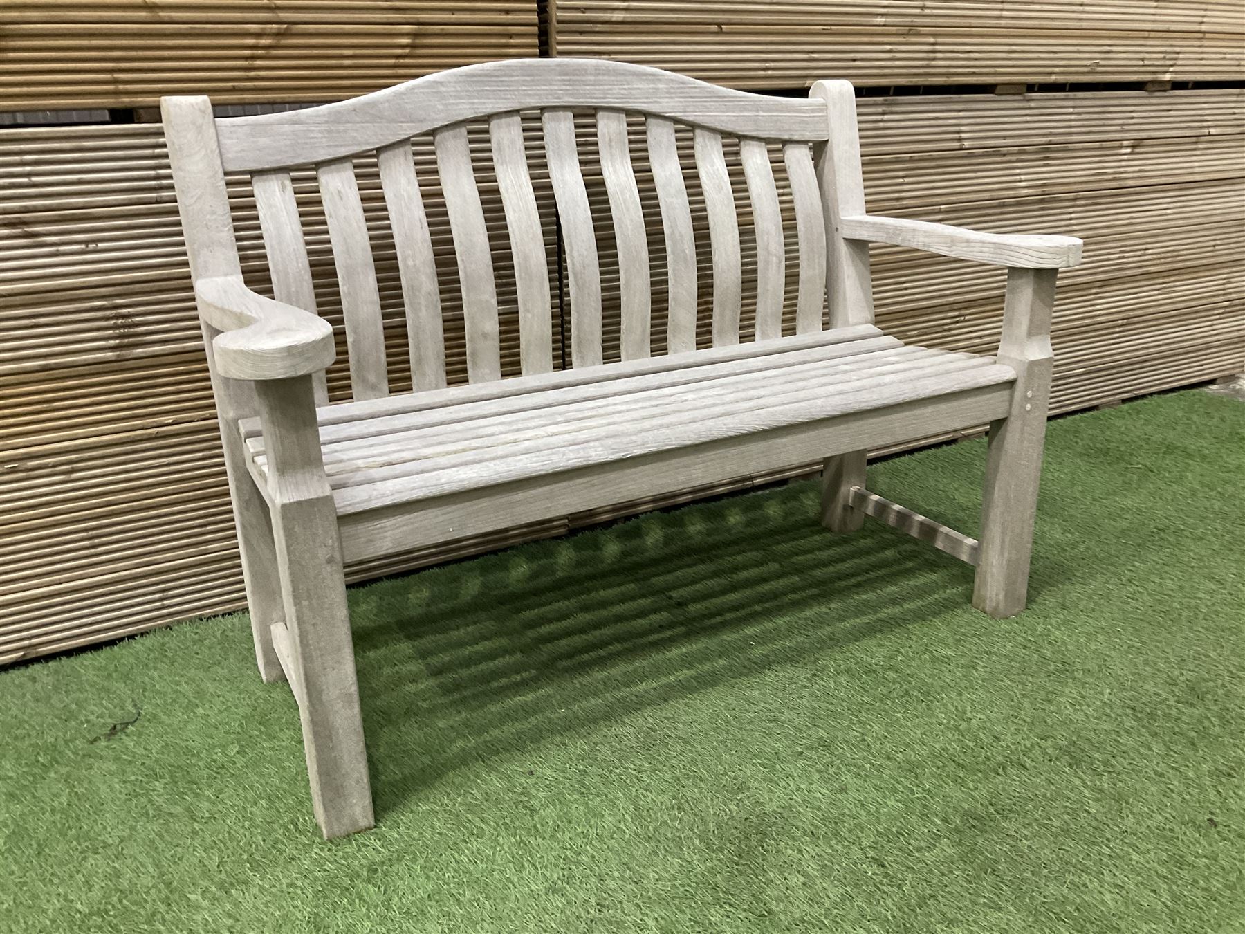 Alexander Rose teak two seater garden bench  - THIS LOT IS TO BE COLLECTED BY APPOINTMENT FROM DUGGLEBY STORAGE, GREAT HILL, EASTFIELD, SCARBOROUGH, YO11 3TX