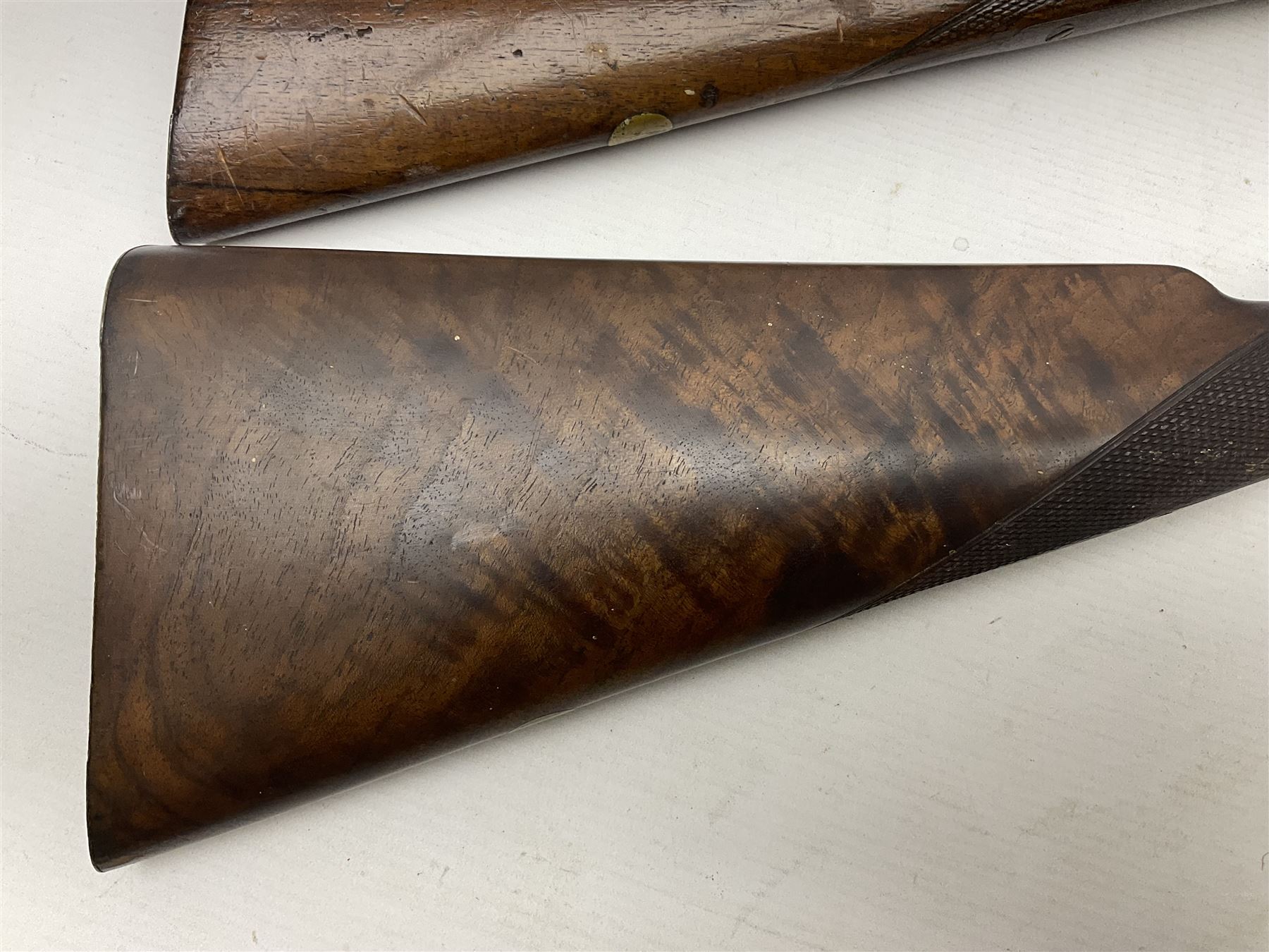 SHOTGUN CERTIFICATE REQUIRED - 19th century John Adams of London 12-bore double barrel side-by-side hammer gun with screw under-lever opening, 76cm (30