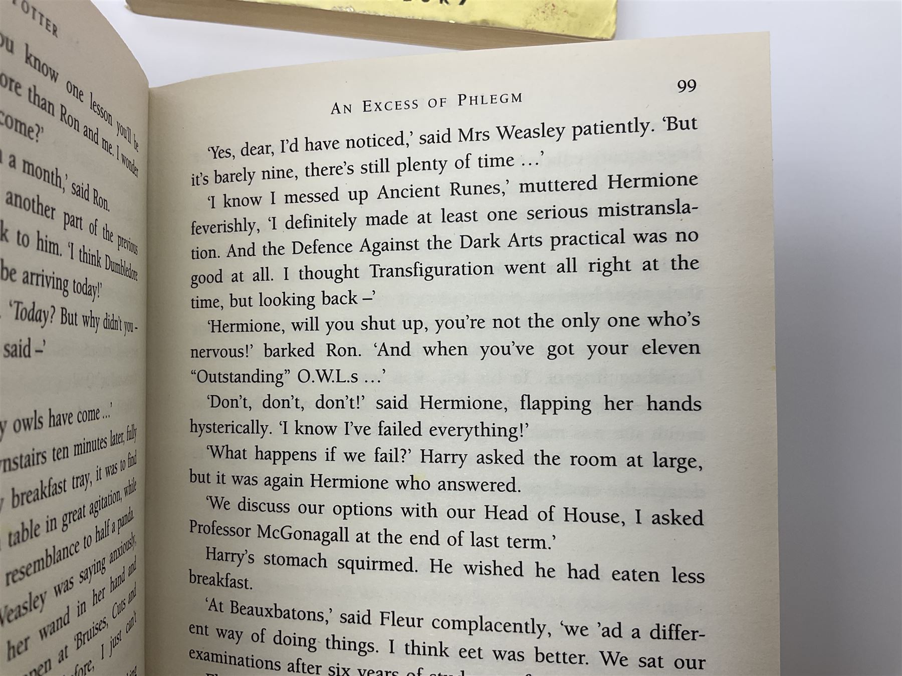 Harry Potter and the Half-Blood Prince hardback first edition, with printing error on page 99, together with Harry Potter and the Order of the Phoenix hardback first edition and four Harry Potter paperback books