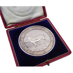 Edwardian silver medal, of circular form