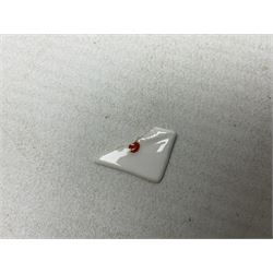 Seven Spode Chelsea figures, comprising no.1, no.2, no.3, no.4, no.6 and two further smaller examples, together with a Dresden figure of a gentleman, no. K10003, and a Delft style figure of a boy, some with boxes, tallest H23cm (9)