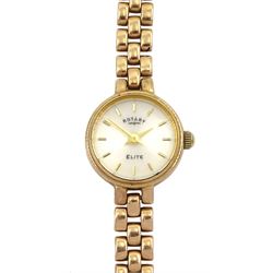 Rotary Elite ladies 9ct gold quartz wris