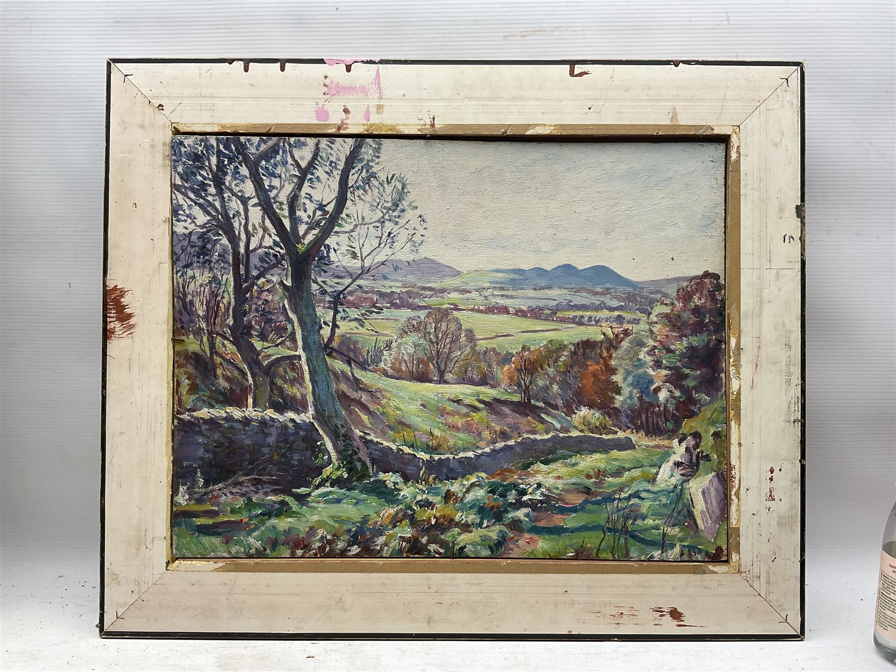 John Smith Atherton (British 1877-1943): The Church Park in Summer, oil on board signed, with another landscape verso 34cm x 43cm 