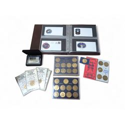 Nasa Space Shuttle program commemorative items, including album of stamp covers, telephone...