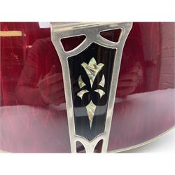 American Gretsch Super Chet semi-acoustic guitar, 1960s/70s, with 'pots' on scratch plate, serial no.5 2071, L111cm overall;  in original hard carrying case  