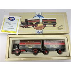 Three Corgi limited edition commercial vehicles - 31007 Heavy Haulage Annis & Co Ltd Diamond T Ballast with Girder Trailer & Locomotive Load No.07770/9400; 17904 Pickfords 2 Scammell Contractors No.3852/5000; and 97892 S. Houseman A.E.C. Mercury Truck & Trailer; all mint and boxed with certificates (3)
