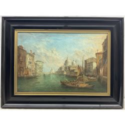 Alfred Pollentine (British 1836-1890): 'The Grand Canal' and 'Santa Maria della Salute' Venice, pair oils on canvas signed, titled verso 40cm x 60cm (2)