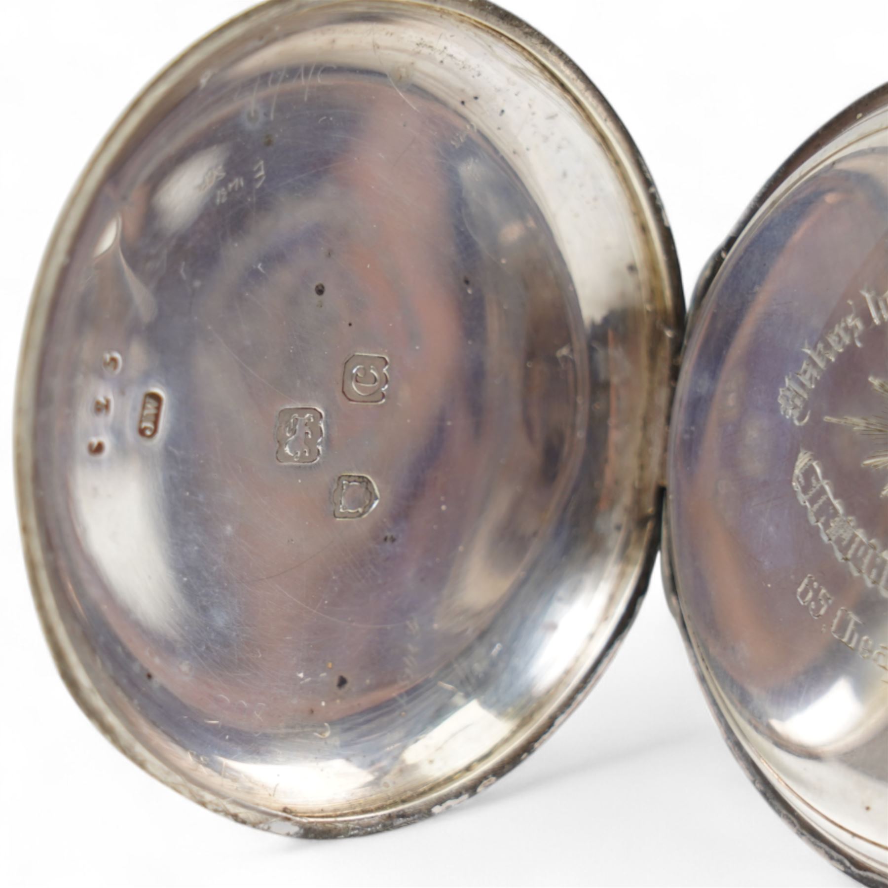 Victorian silver open face keyless lever pocket watch by Sir John Bennett, London, No.87918, cream dial with Roman numeral hour markers and subsidiary seconds dial, case makers mark JW, London 1898