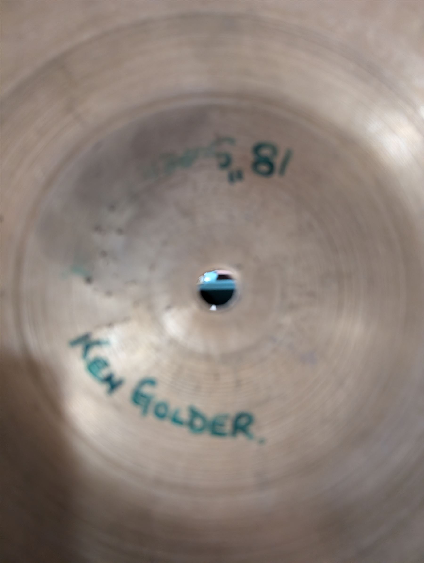 1950s Premier drum kit, owned by Ken Golder the original drummer in the John Barry Seven, comprising bass drum, floor tom, mounted tom, two bongos, Zildjian high hats and ride cymbal, Superzyn crash cymbal and stands, with some original receipts for the kit addressed to Mr Golder

