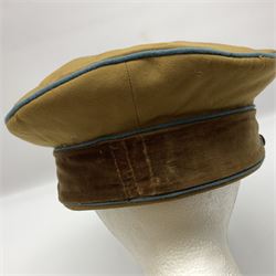 WW2 German Political Leaders brown cloth visor cap with metal insignia; labelled K. Hartel Weiden