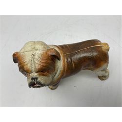 Painted cast iron Bull Dog, H16cm