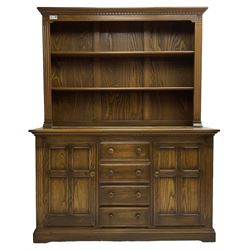 Ercol - mid-20th century dark elm 'Old C