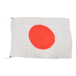Japanese Silk Hinomaru flag, taken from Burma Campaign, together with Japanese Soldiers personal belongings including booklet and comb
