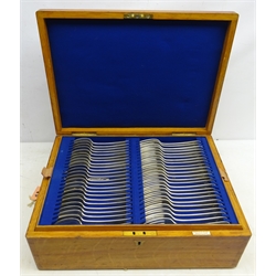  Canteen of Mappin & Webb silver cutlery, Old English pattern, twenty four place setting, Sheffield 1899, approx 257oz  