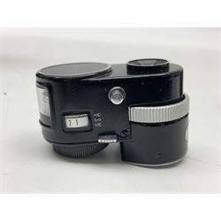 Olympus Pen FV camera body, serial no. 120981, with 'Olympus F.Zuiko Auto-S 1:1.8 f=38mm' lens, serial no. 251523, 'Olympus Zuiko Auto-zoom1:3.5 f=50-90mm, serial no. 135752 and clip on shoe