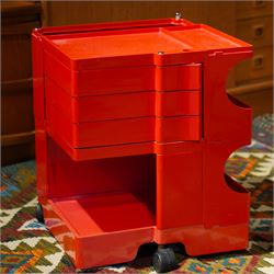 Joe Colombo (Italian 1930-1971) for Bieffeplast - 'Boby' red trolley circa 1970s, rectangu...