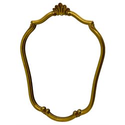 Shaped gilt framed mirror 