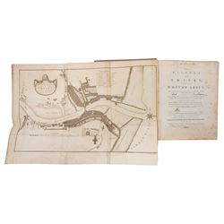 Charlton, Lionel -' History of Whitby and of Whitby Abbey' printed by A Ward 1779 with folding plan, black and white plates, Thomas Fishburn book plate, leather boards