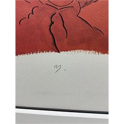 Allen Jones RA (British 1937-): 'Rosso' Head and Shoulder Portrait, limited edition chromolithograph signed in pencil with BolaffiArte blind stamp 27cm x 20cm