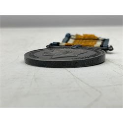 Three WW1 medals comprising 1914-15 Star awarded to 58648 Spr. C. Roberts R.E.; British War Medal and Victory Medal awarded to 87502 1.A.M. C. Roberts R.F.C.; and REME cap badge (4)