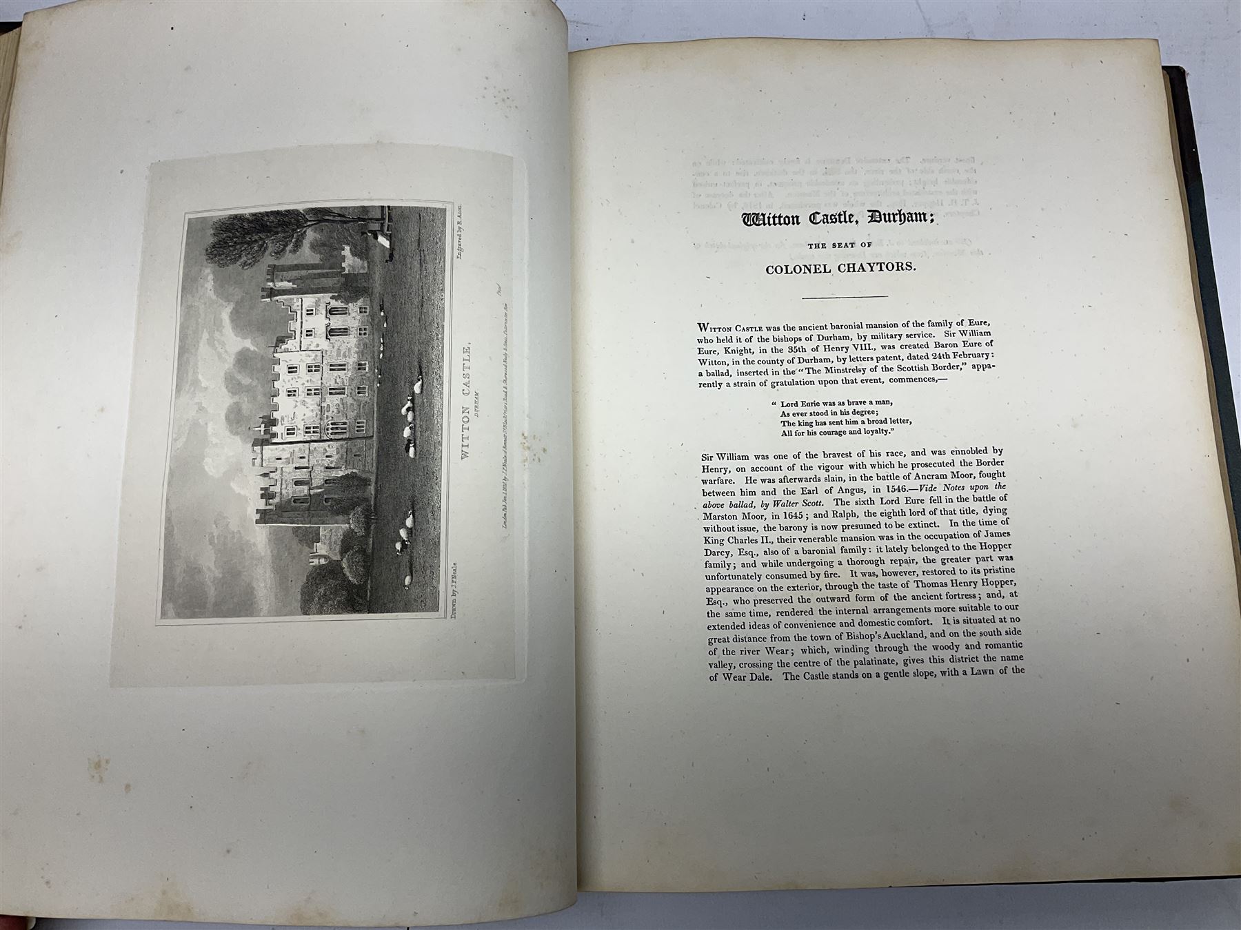Views of the Seats of Noblemen and Gentlemen in England, Wales Scotland and Ireland from Drawings by J.P.Neale pub. London 1821-1821, with engravings, half calf, in four volumes