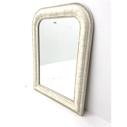 Arch top wall mirror, crackle glazed frame, W60cm, H81cm