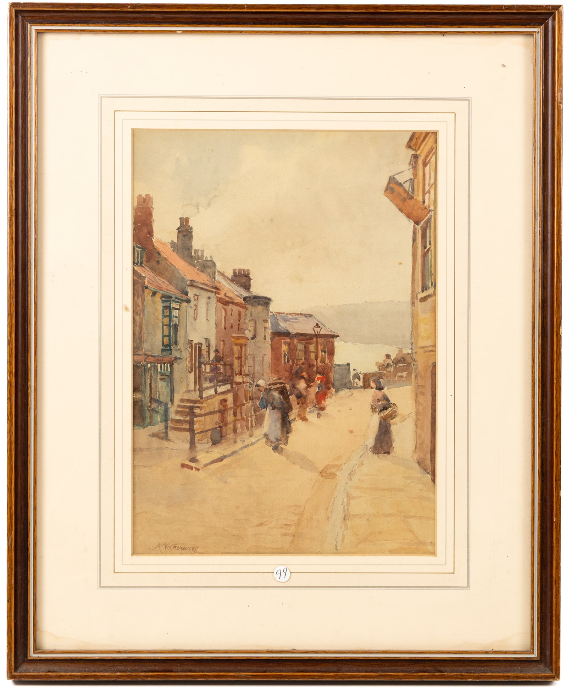 Arthur Netherwood (British 1864-1930): Blands Cliff - Scarborough, watercolour signed 34cm x 24cm