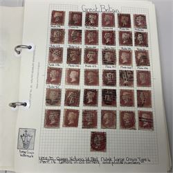 Great British Queen Victoria and later stamps, including imperf penny reds, perf penny reds, half penny 'bantams', small number of stamps on pieces or covers, one penny lilacs with block and pairs, 1883-84 two shillings sixpence, five shillings and ten shillings, various King Edward VII issues,  King George V seahorses etc