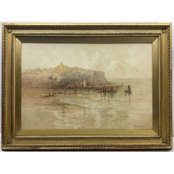 Harry Wanless (British c1872-1934): Scarborough from Holbeck, watercolour signed, John Linn & Sons of Scarborough label verso 50cm x 75cm