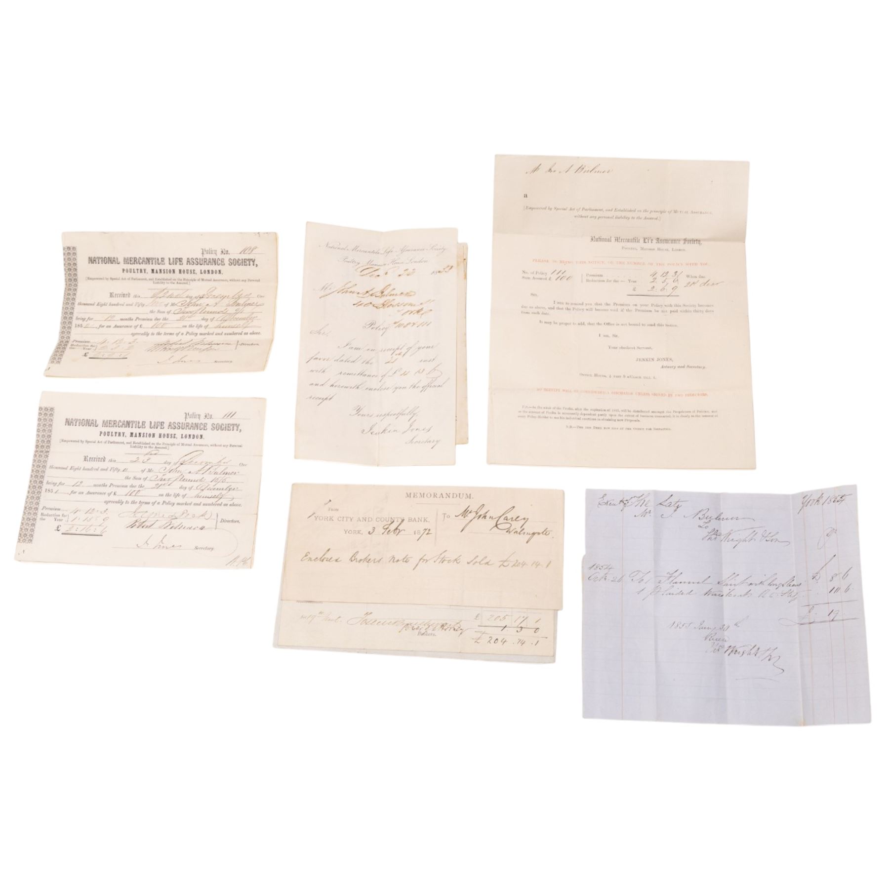 York interest - collection of 18th/19th century vellum indentures, wills and probate documents relating to the City of York and York families, including colonial and missionary interest with Reverend James Beale, formerly of York and late of Sierra Leone, clerk, probate 1857, John Allanson Bulmer, formerly of Ceylon and late of York, and Charles William Marshall of Bengal, India, manager of the Bengal Silk Company, together with other York legal and family papers, many retaining original seals and stamps, in one box