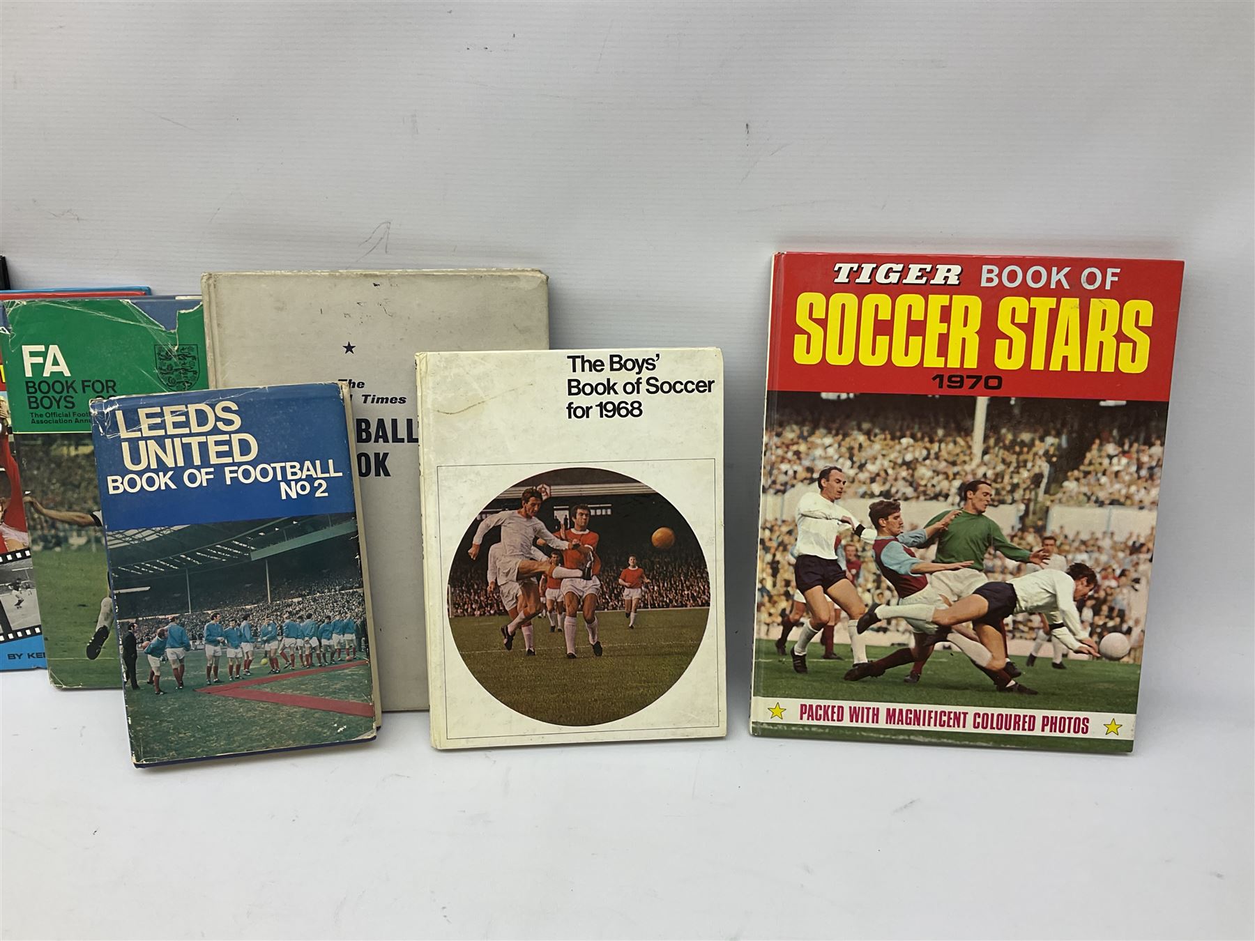 Crystal Palace signed leather football, late 1990s, including Steve Coppell, Simon Rodger, Tony Folan, Gareth Graham, Jamie Smith etc; and quantity of football books including 1966 World Cup booklets etc