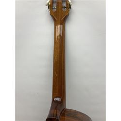 Spanish Gitano Manuel Rodriguez EMC1 Maccaferri acoustic guitar, c2000, the cedar top with D-hole, L98cm overall; in lightweight hard carrying case.