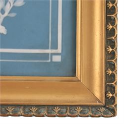 Pair of 20th century Villeroy & Boch, Mettlach, jasperware plaque, decorated with neoclassical figures, impressed factory marks to the back