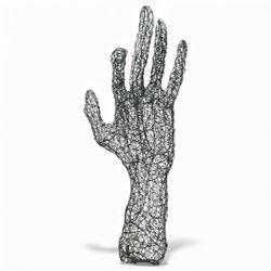 Sophie Olivier (French 1978-): The Hand, woven metal sculpture painted and varnished with ...