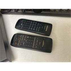 Hi-Fi equipment including Technics turntable SL-BD22D, Stereo Integrated Amplifier SU-A700MK3, Compact Disk Player SL-BD22D, with pair of Castle yew wood cased speakers