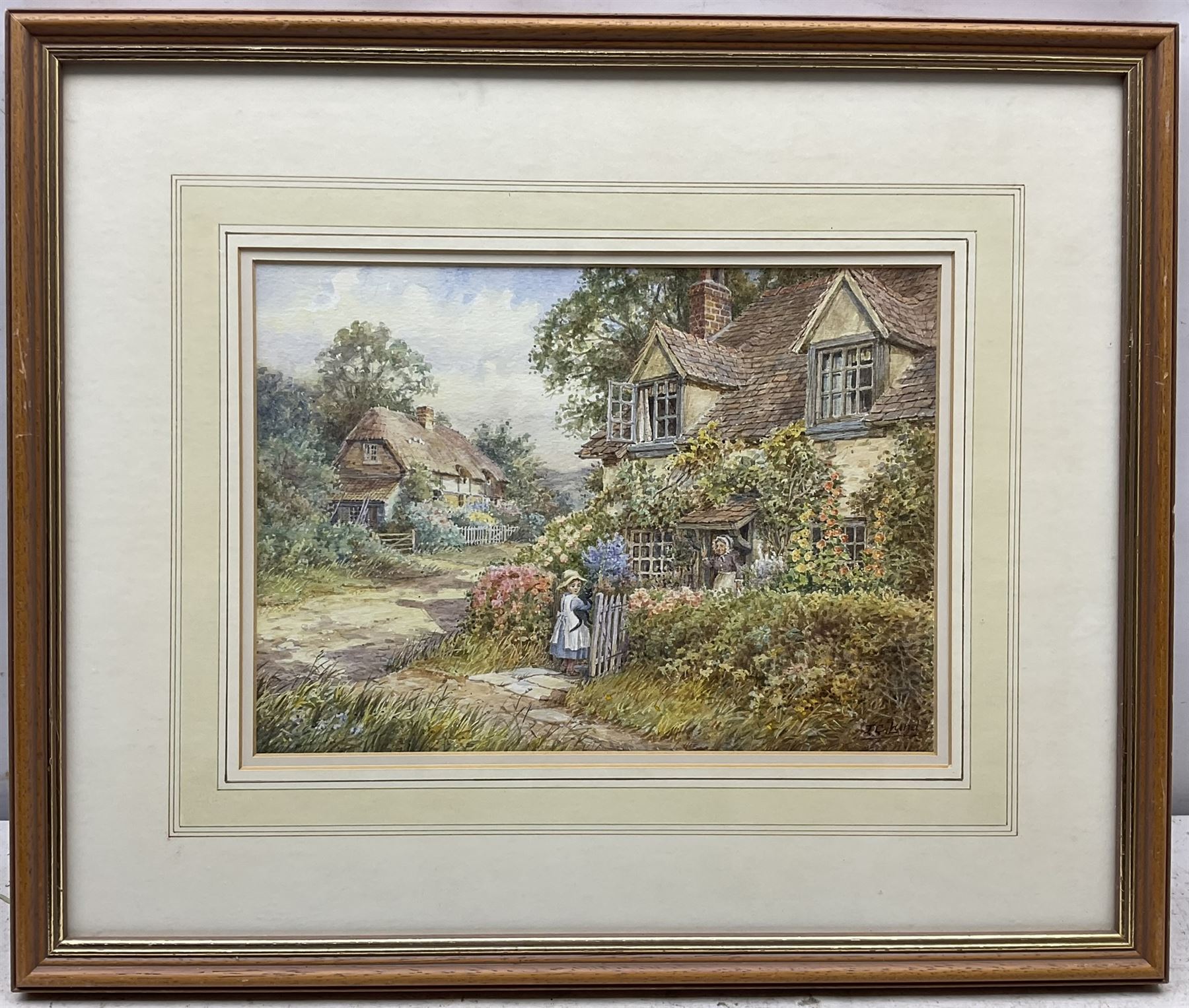 John Cecil Lund (British 1932-): 'Wayside Cottage Saxton' 'Bilbrough' and Country Cottage, set three watercolours signed, max 18cm x 30cm (3)
