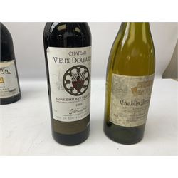 Mixed alcohol including two bottles Rully 1992 La Chaume, 75cl, 13% vol, Chateau Vieux Doumayne 1989 Saint-Emilion Grand Cru, 75cl, 12% vol, five bottles Krausen Keller Liebfraumilch Rheinhessen, five bottles Inniskillin 1992 Marechal Foch etc