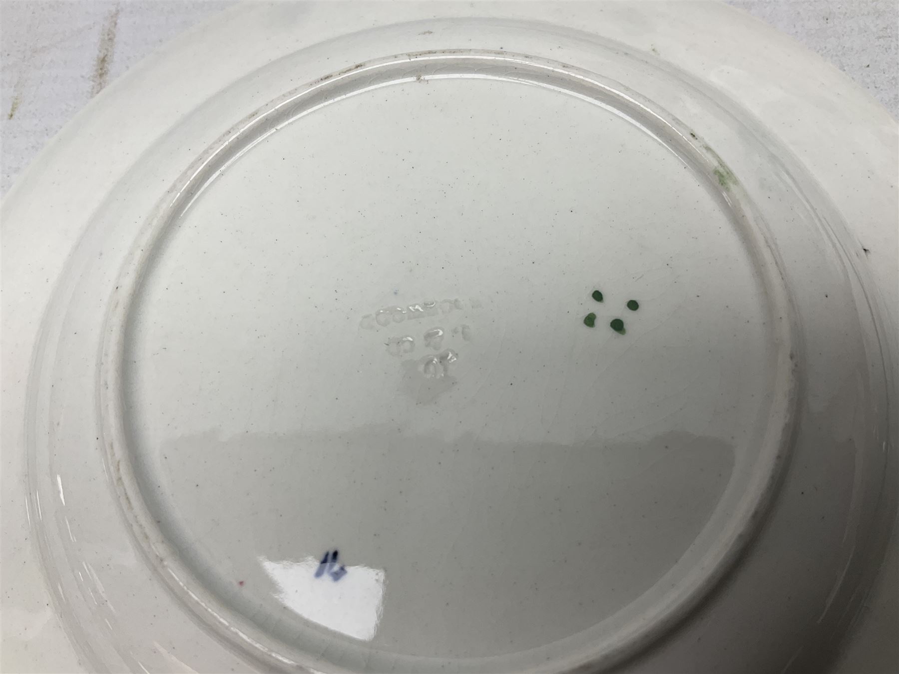 Collection of 19th century William Smith & Co nursery plates, to include examples decorated in the pastime series, and similar, all with moulded floral borders